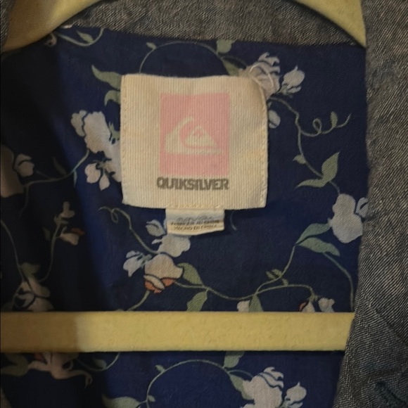 Women's Quiksilver Gray Cotton Blazer Size S Casual Y2K Surf Skate Style - Picture 2 of 6